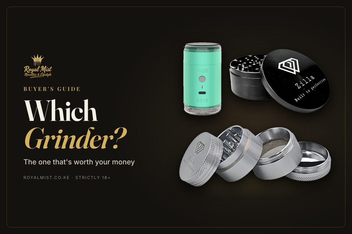 Which herb grinder to buy in Nairobi: Yocan Veke electric and Zilla grinders by Royal Mist