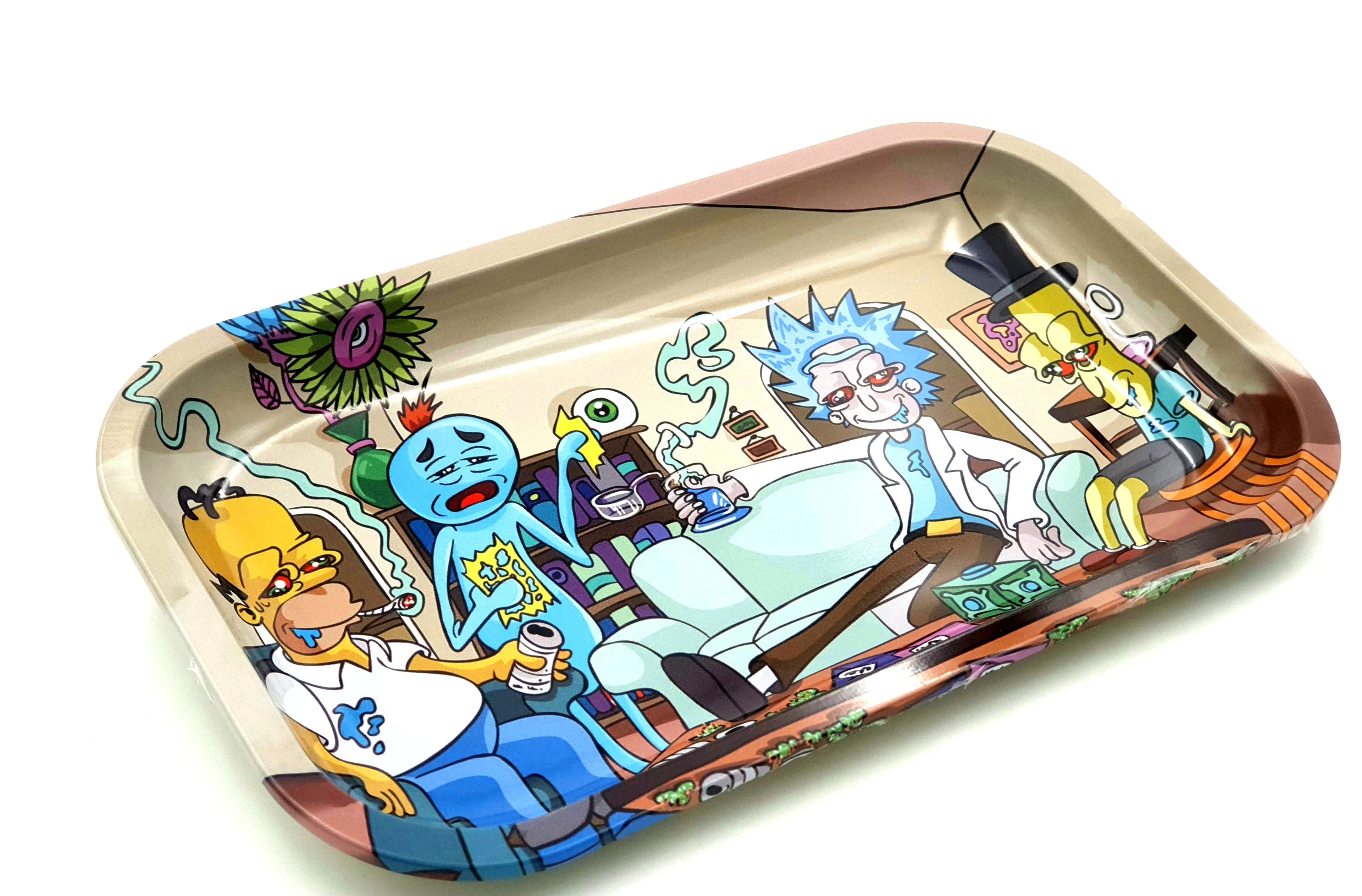 R&M Limited Edition Design Large Metal Rolling Tray - Royal Mist Nairobi