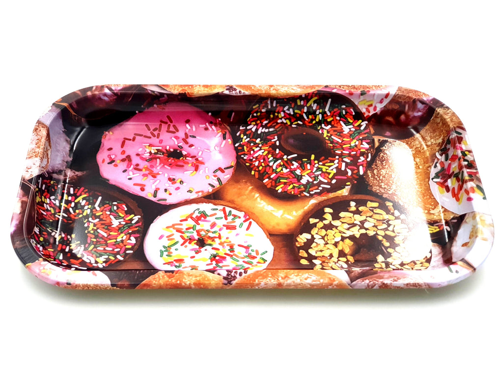 Donut Colorful Large Metal Rolling Tray - Royal Mist Nairobi