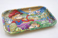 Animated Colourful Artwork Large Metal Rolling Tray - Royal Mist Nairobi