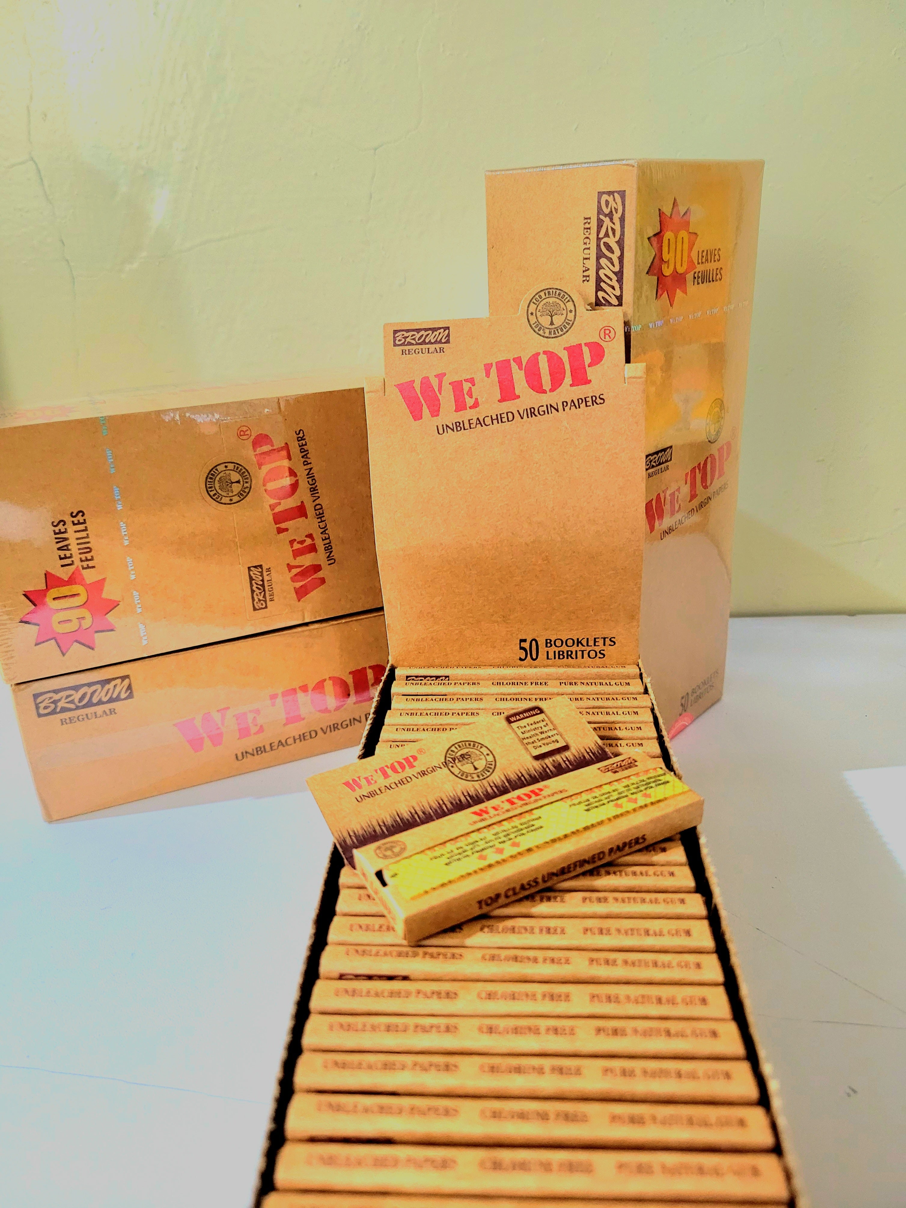 Wetop Brown Regular Size 100 Leaves Rolling Papers — Buy in Nairobi | Royal Mist