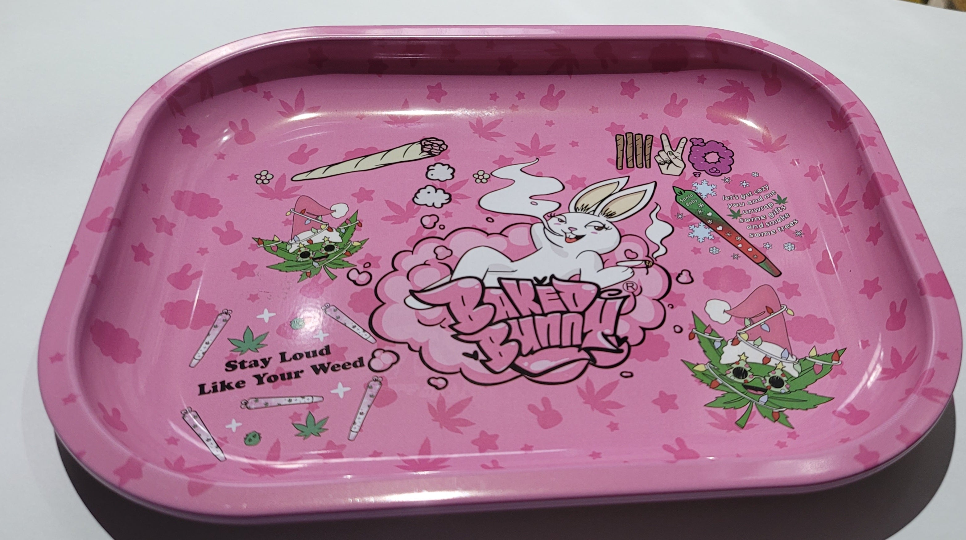 Baked Bunny Rolling Tray top view - Royal Mist