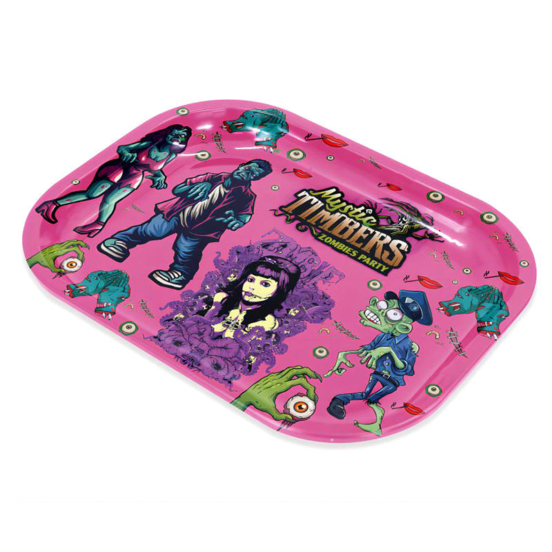 Mystic Timbers Design Small Metal Rolling Tray - Royal Mist Nairobi