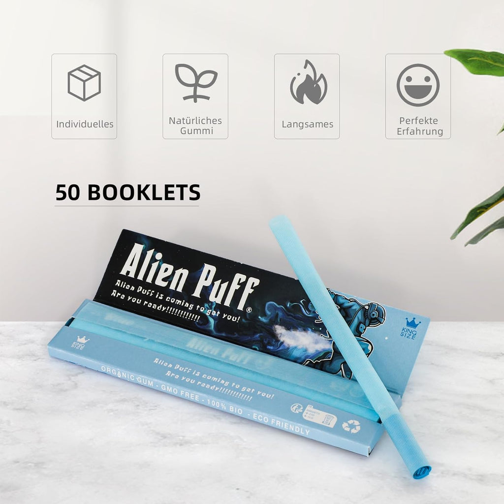 Alien Puff Kingsize Blue Papers Booklet Display — Nairobi Kenya | Royal Mist