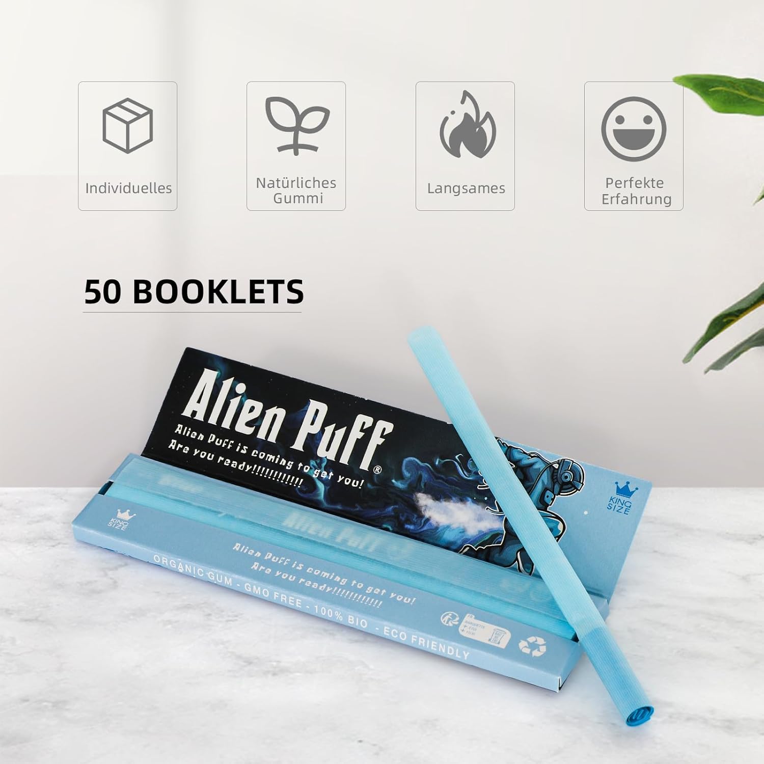 Alien Puff Kingsize Blue Papers Booklet Display — Nairobi Kenya | Royal Mist