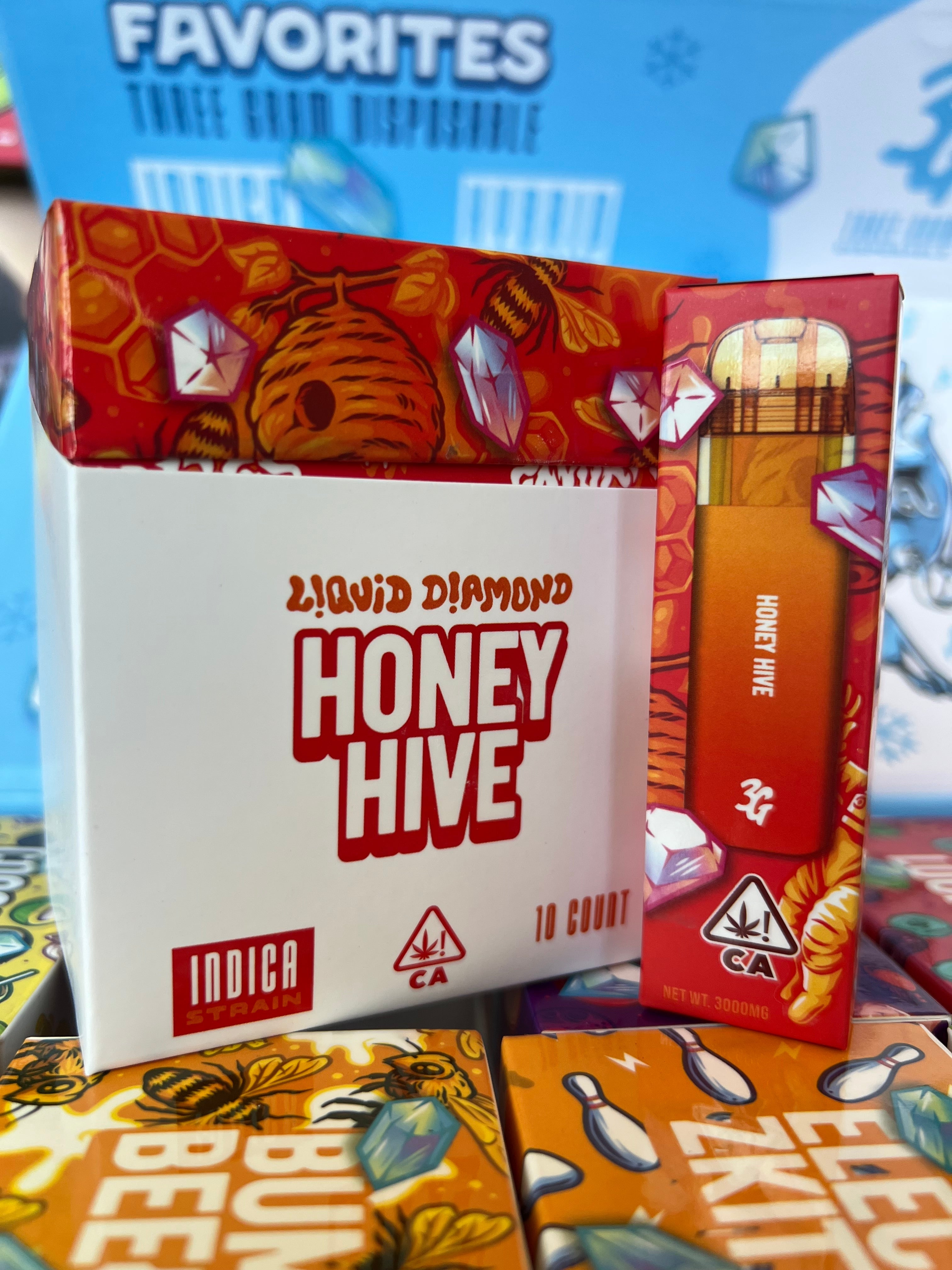 3G Favorites Honey Hive Indica 3000mg Liquid Diamonds Disposable Vape - Royal Mist Nairobi