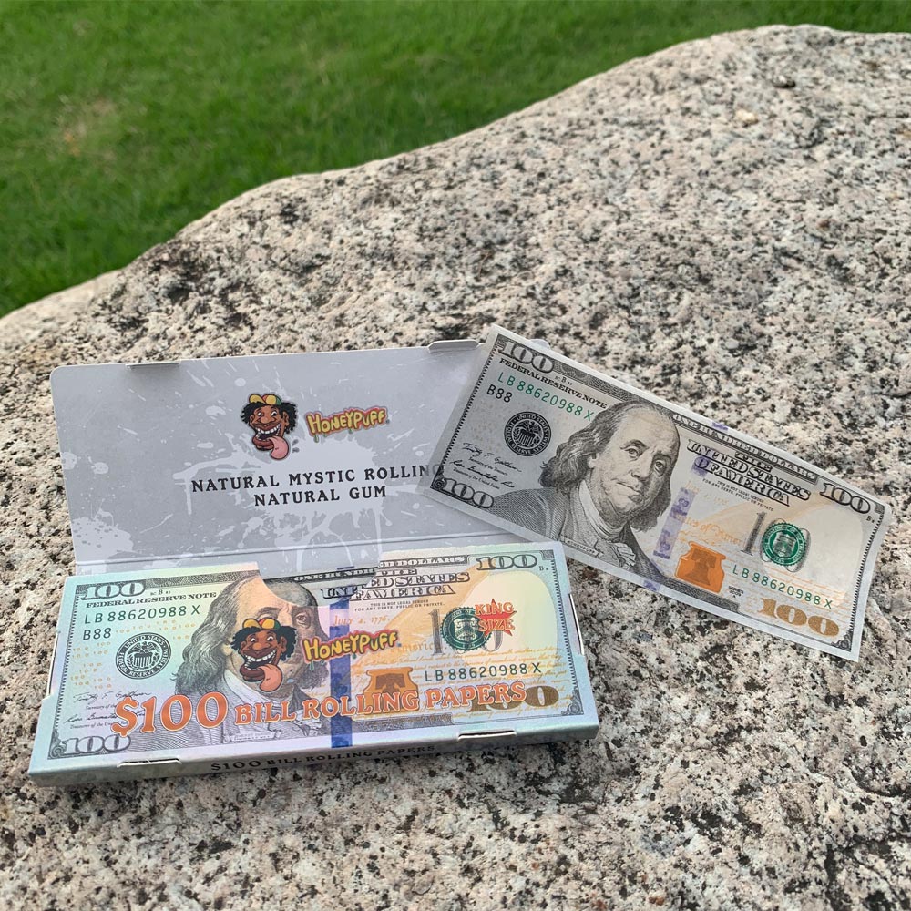 HoneyPuff Dollar Bill King Size Papers Close Up — Kenya Smoke Shop | Royal Mist