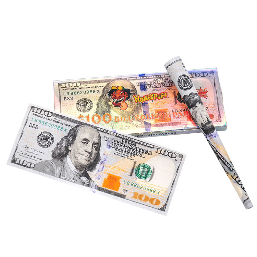 HoneyPuff $100 Bill King Size Rolling Papers Angle — Online Smoke Shop Nairobi | Royal Mist
