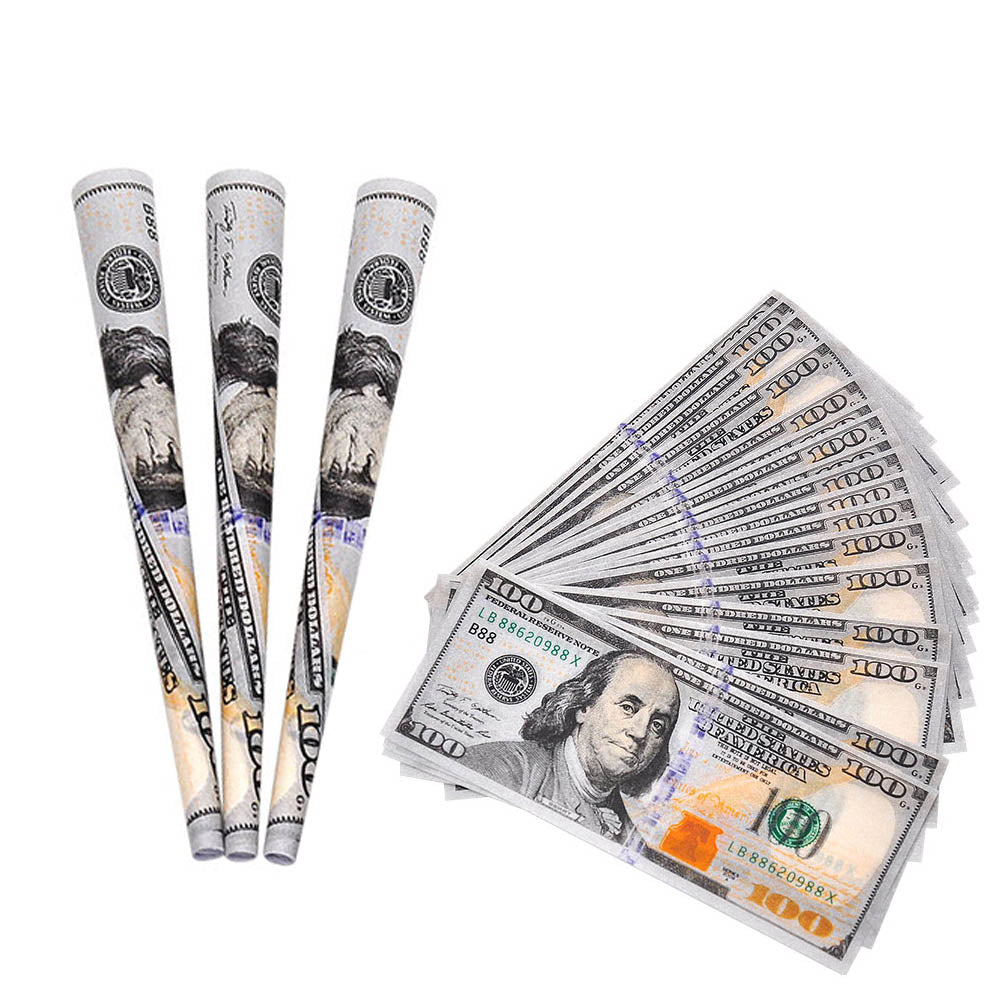 HoneyPuff $100 Bill Rolling Papers Detail Shot — Nairobi Smoke Shop | Royal Mist
