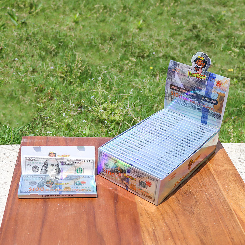 HoneyPuff $100 Bill Rolling Papers Open Booklet Detail — Buy Online Nairobi | Royal Mist