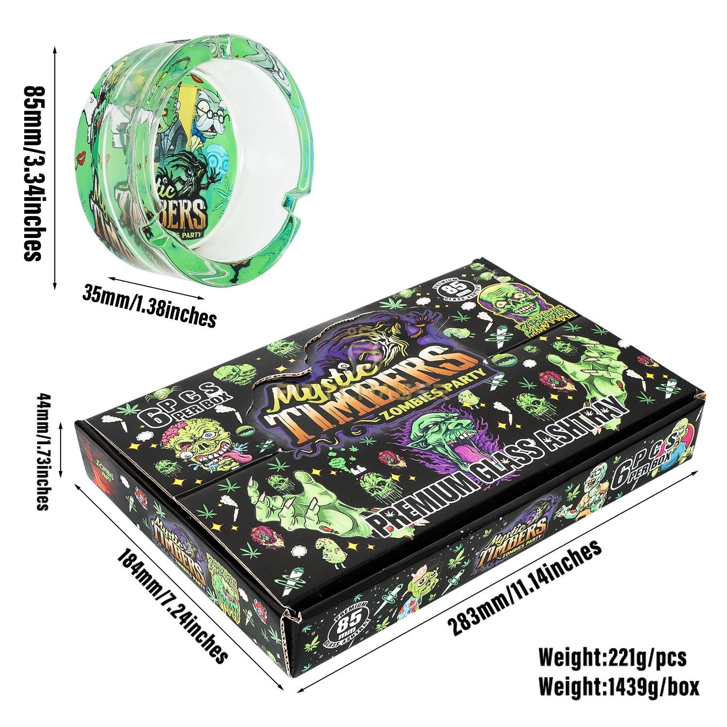 Mystic Timbers Zombie Party Round Glass Ashtray — Buy in Nairobi Kenya | Royal Mist