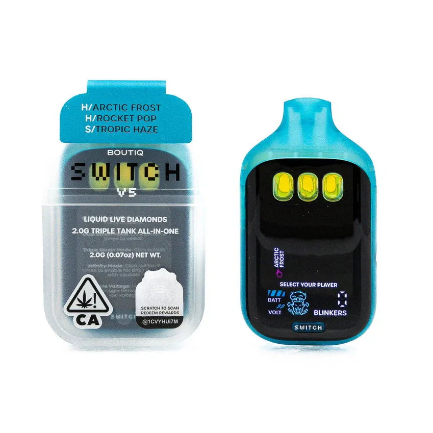 BOUTIQ Switch V5 Arctic Frost x Rocket Pop x Tropic Haze Liquid Live Diamonds 2.0 - Royal Mist Nairobi
