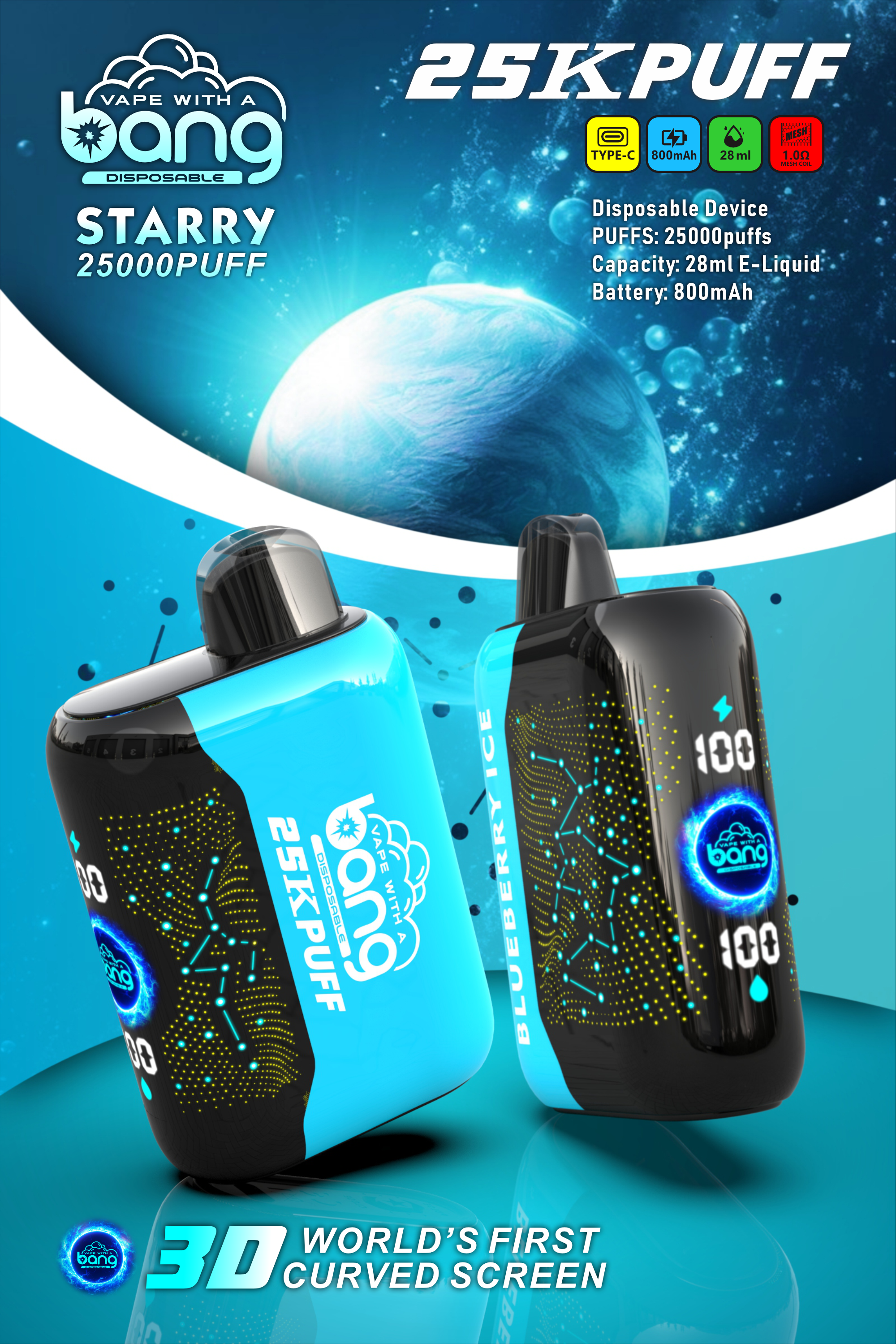 Bang Starry Galaxy 25000 – Blueberry Ice