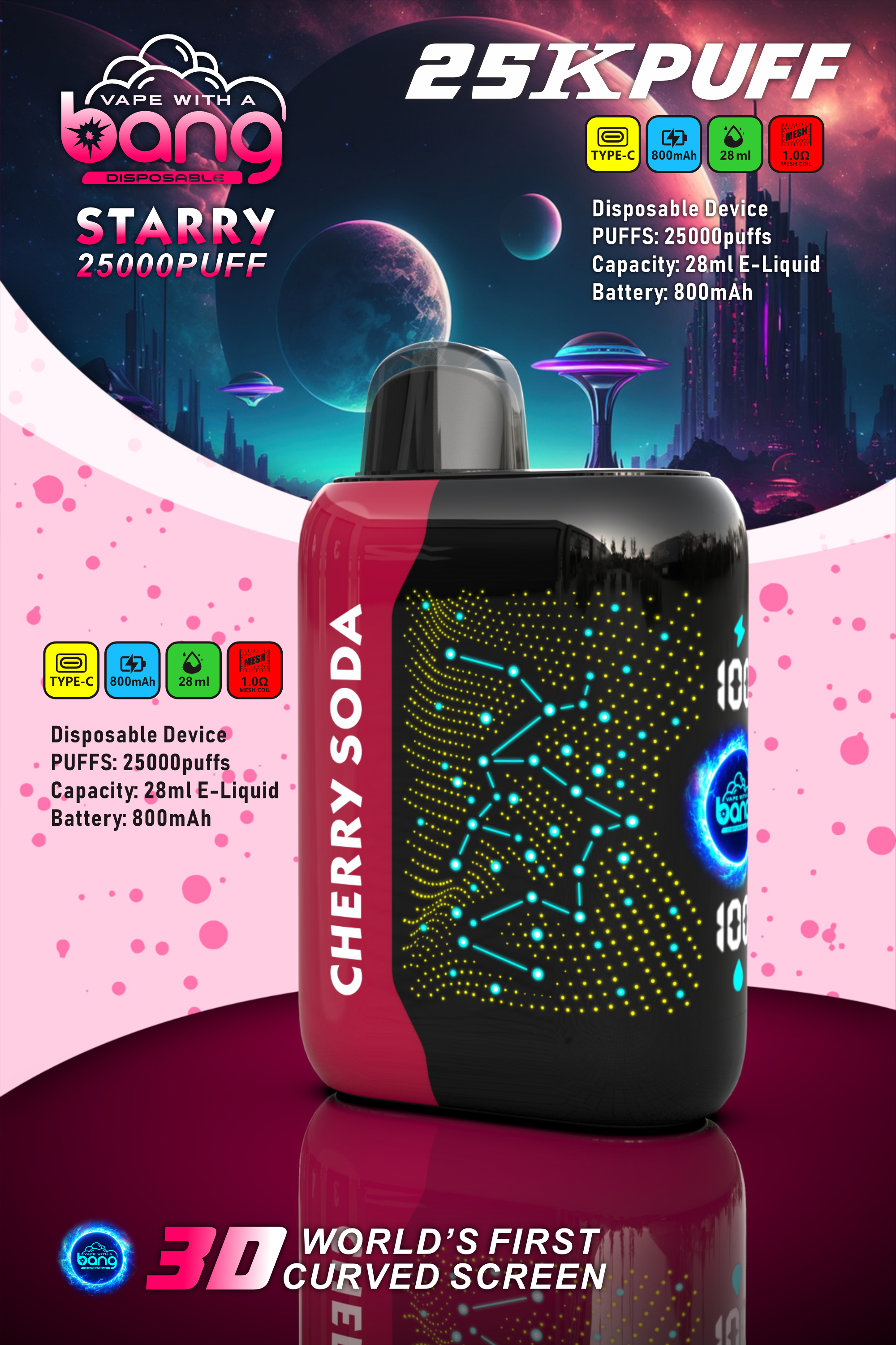 Bang Starry Galaxy 25000 – Cherry Soda