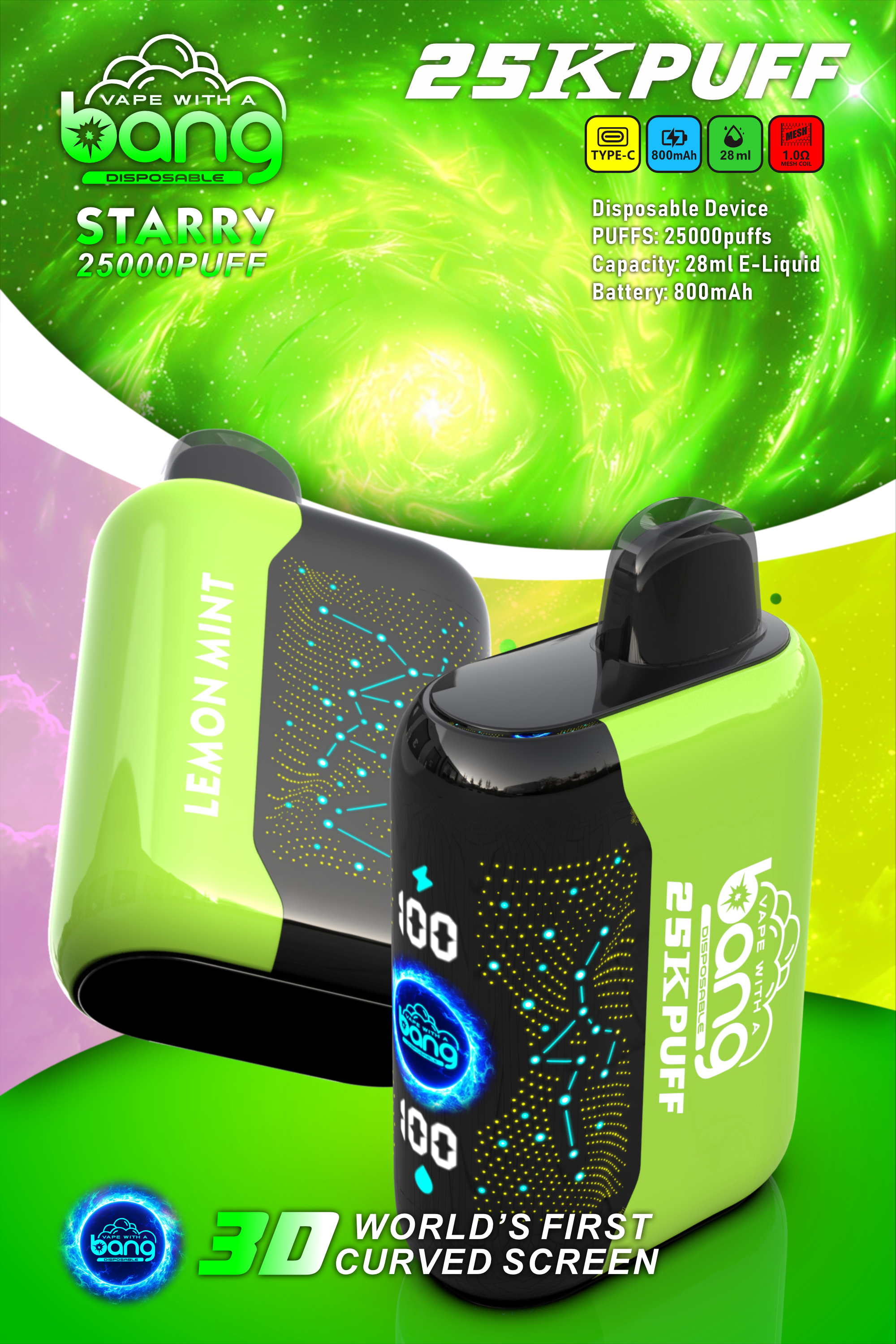 Bang Starry Galaxy 25000 – Lemon Mint