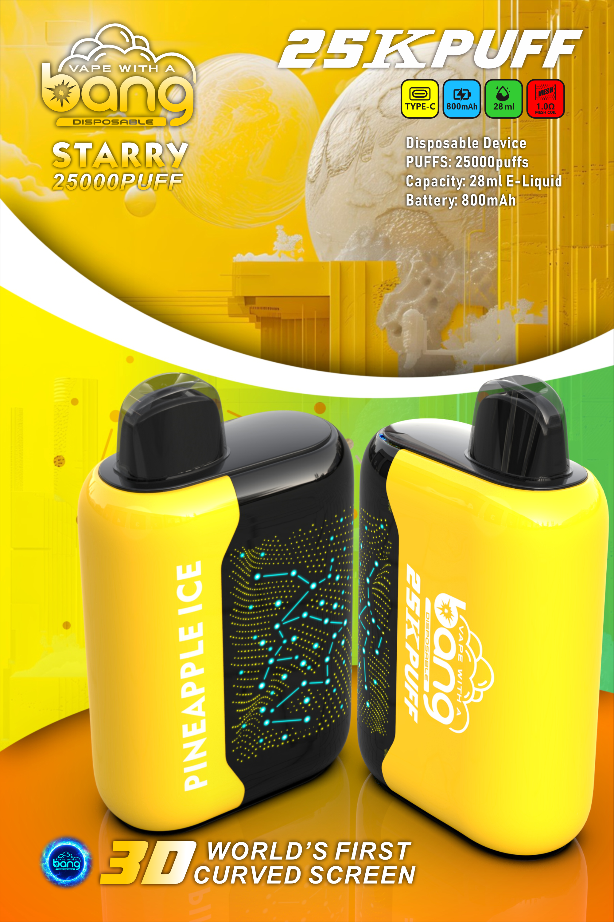 Bang Starry Galaxy 25000 – Pineapple Ice