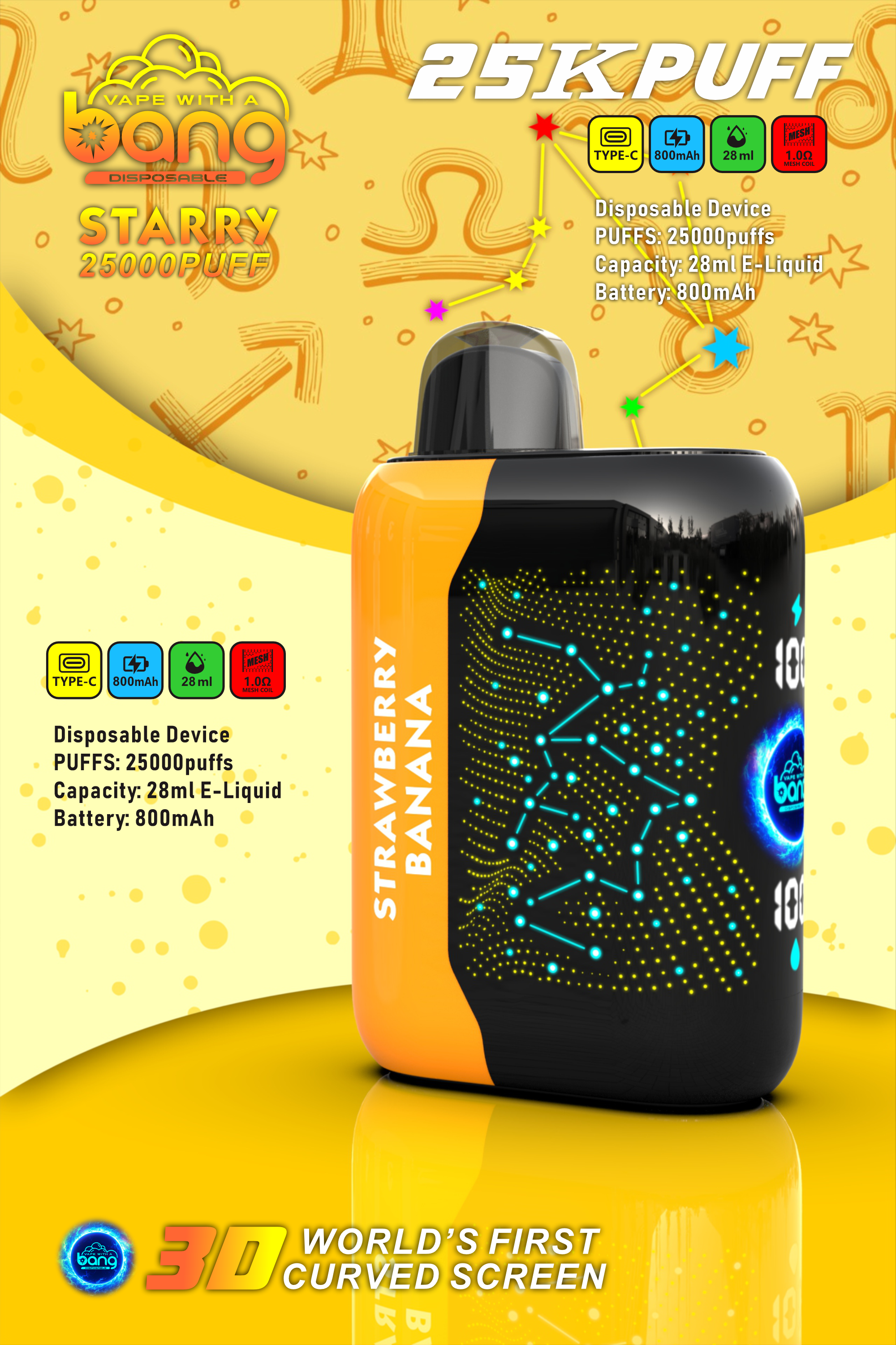 Bang Starry Galaxy 25000 – Strawberry Banana