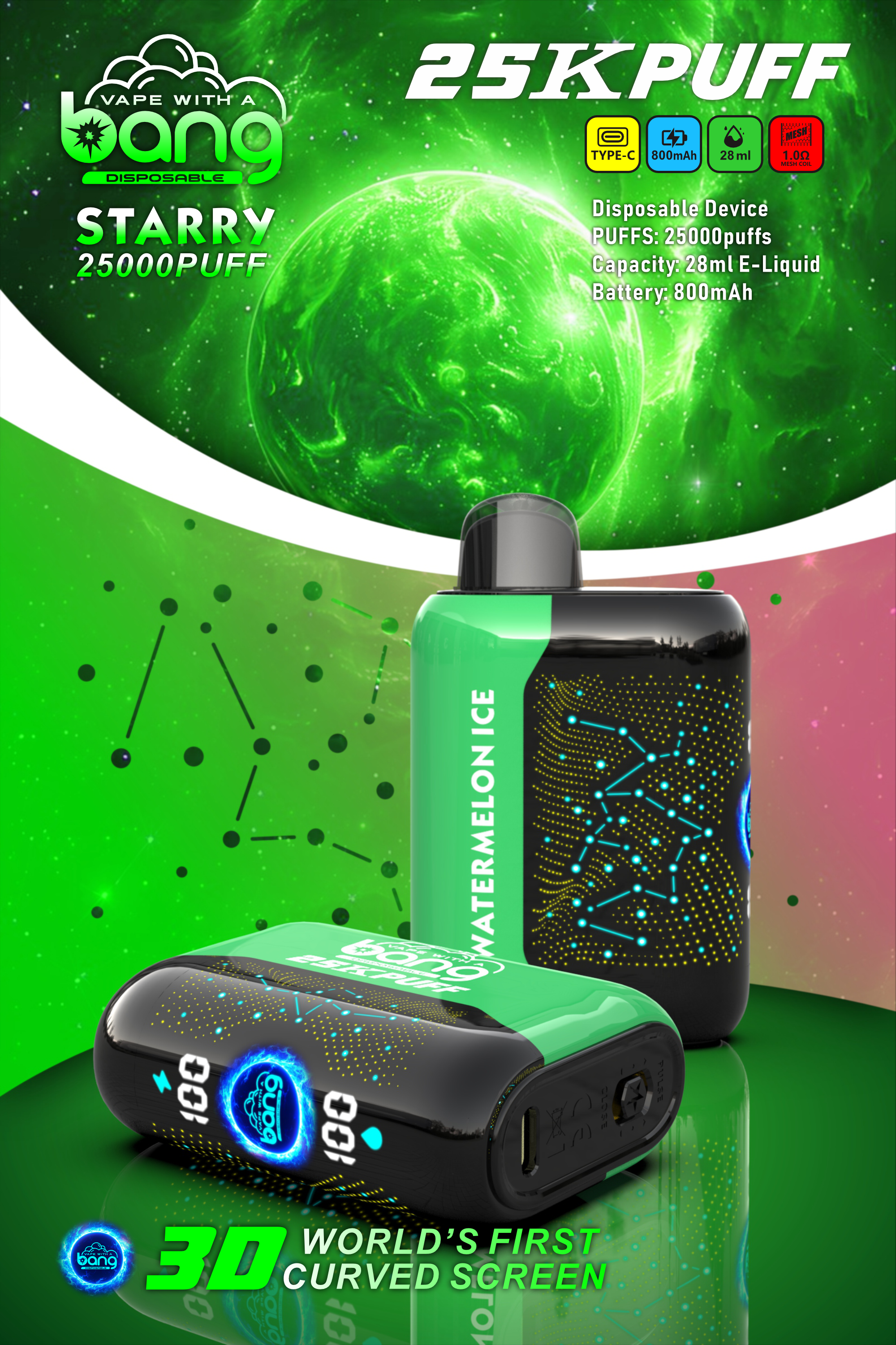 Bang Starry Galaxy 25000 – Watermelon Ice