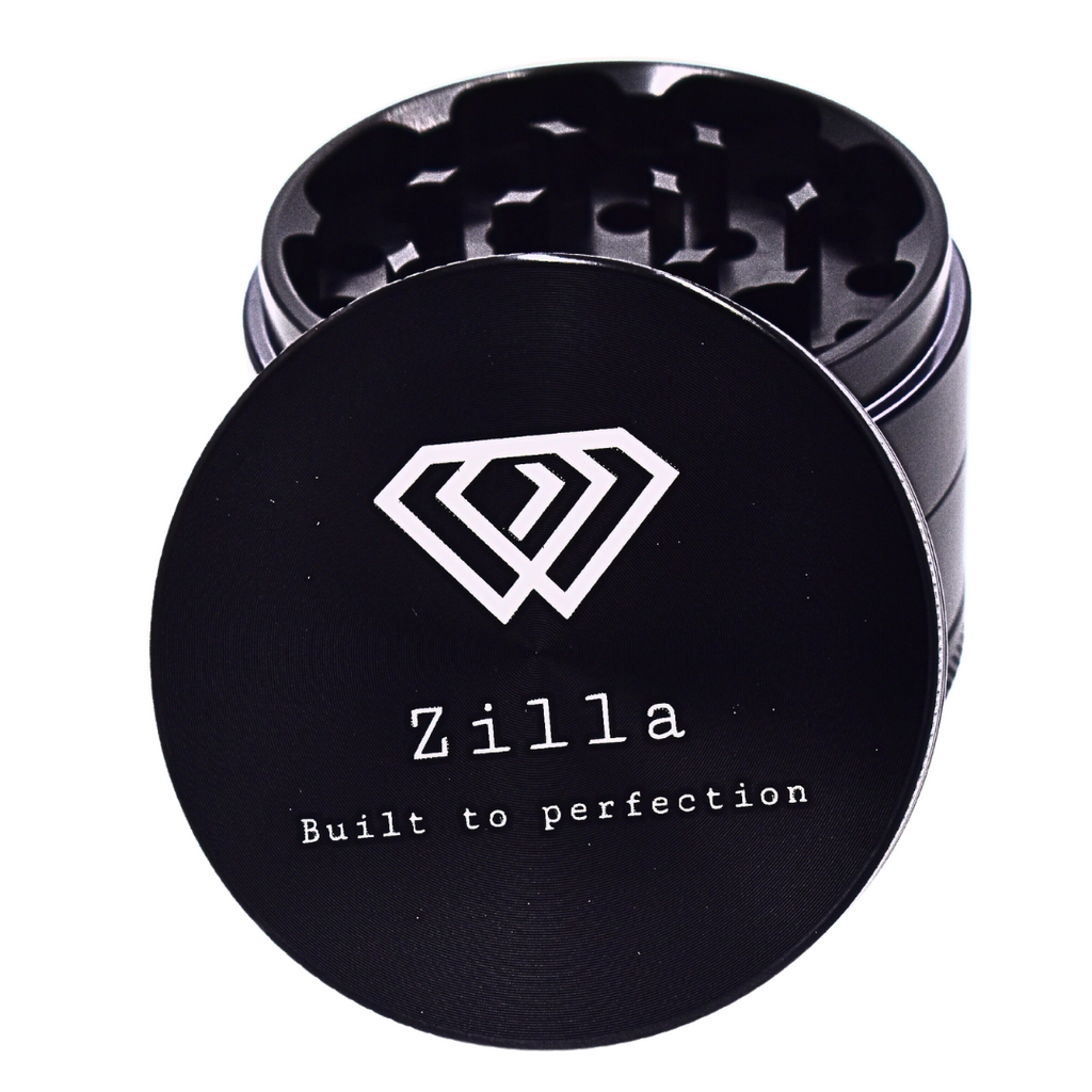 Zilla 60mm Medium 4-Part Aluminium Herb Grinder Black – Buy Nairobi Kenya
