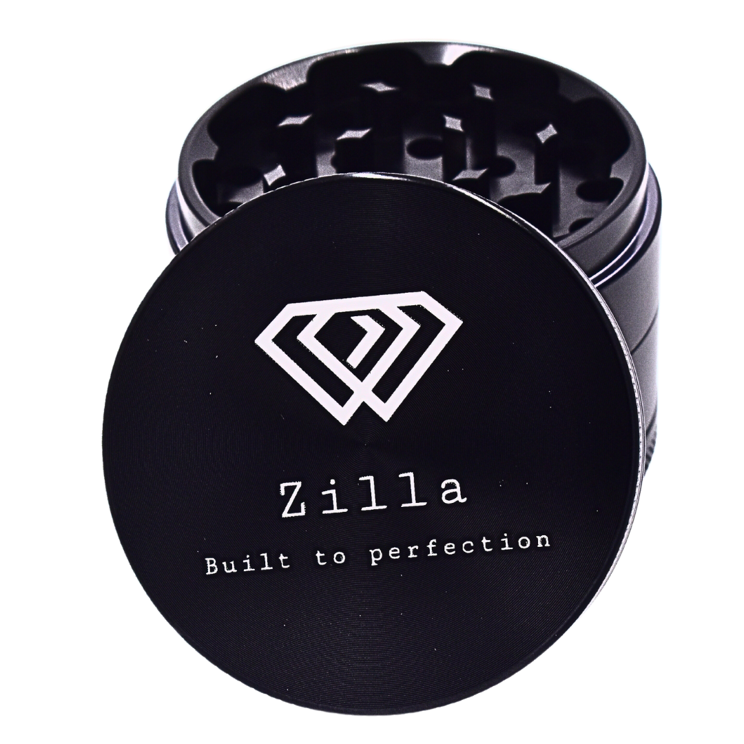 Zilla 60mm Medium 4-Part Aluminium Herb Grinder Black – Buy Nairobi Kenya