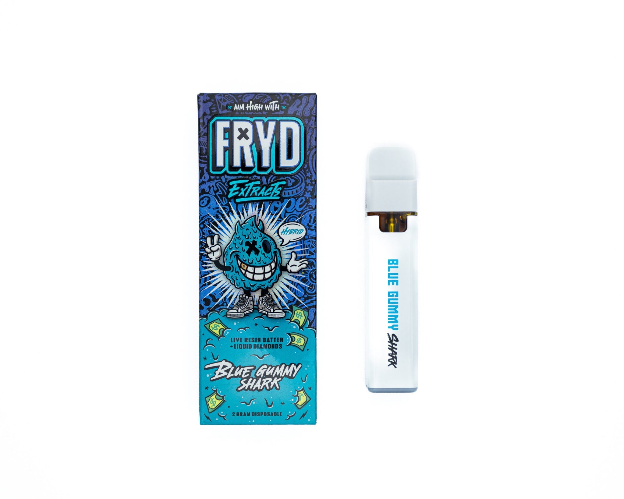 FRYD Extracts Blue Gummy Shark Live Resin Liquid Diamonds 2G Disposable - Royal Mist Nairobi