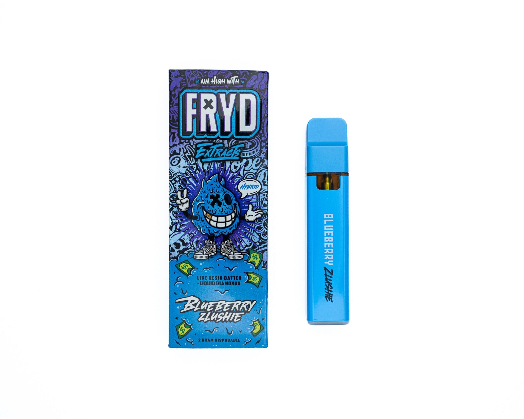 FRYD Extracts Blueberry Zlushie Live Resin Liquid Diamonds 2G Disposable - Royal Mist Nairobi
