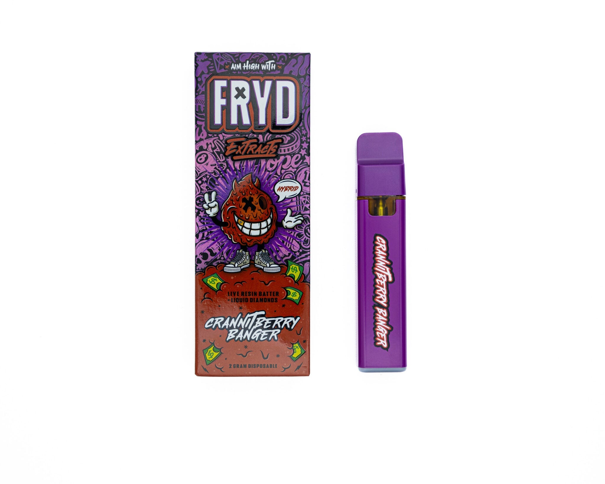 FRYD Extracts Crannitberry Banger Live Resin Liquid Diamonds 2G Disposable - Royal Mist Nairobi