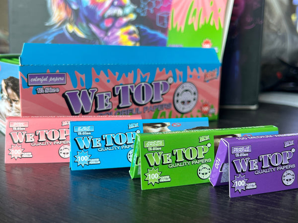 Wetop 1¼ Coloured Rolling Papers - 100 Leaves