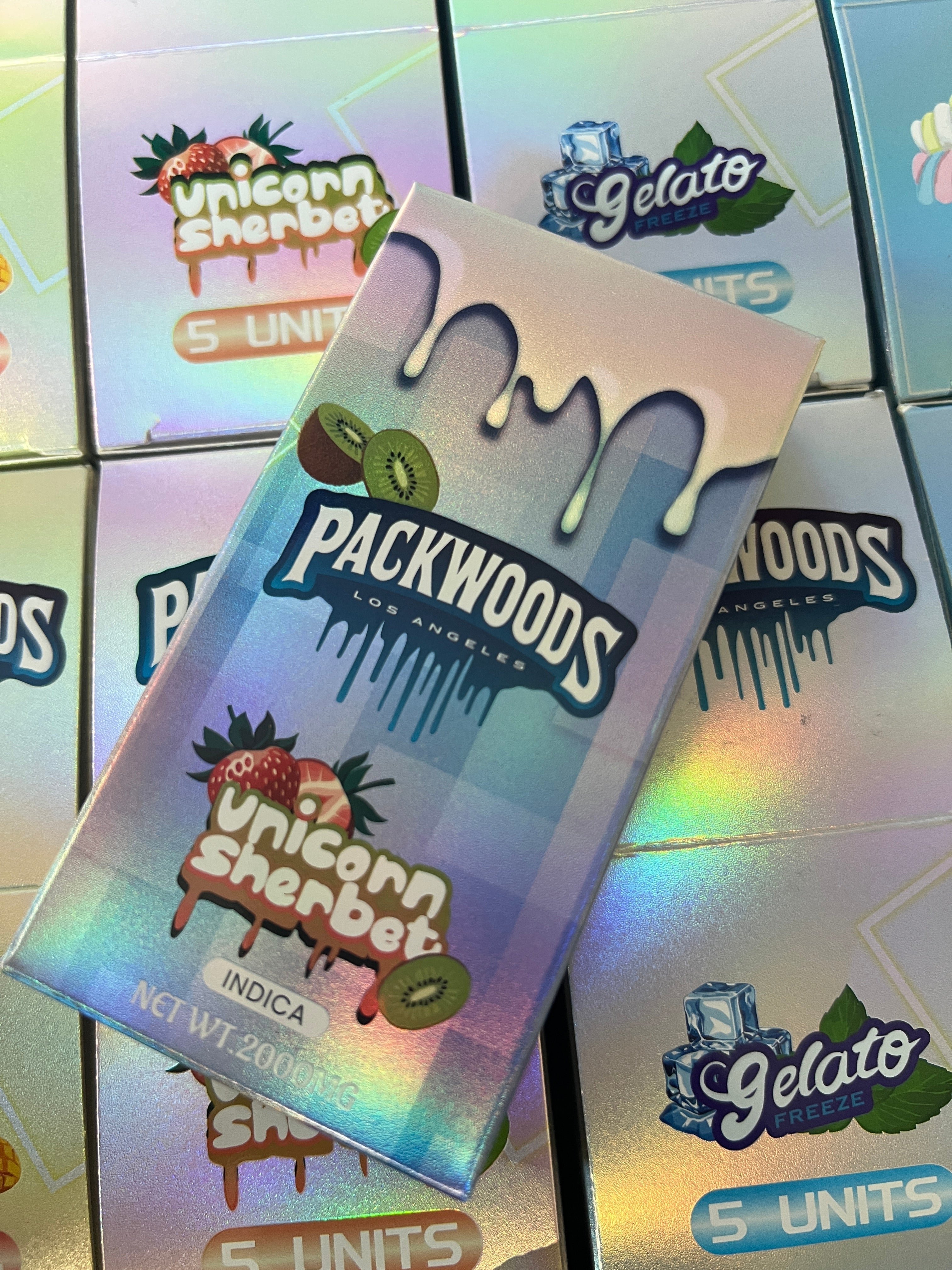Packwoods LA Unicorn Sherbet Liquid Live Diamonds 2000mg Disposable - Royal Mist Nairobi