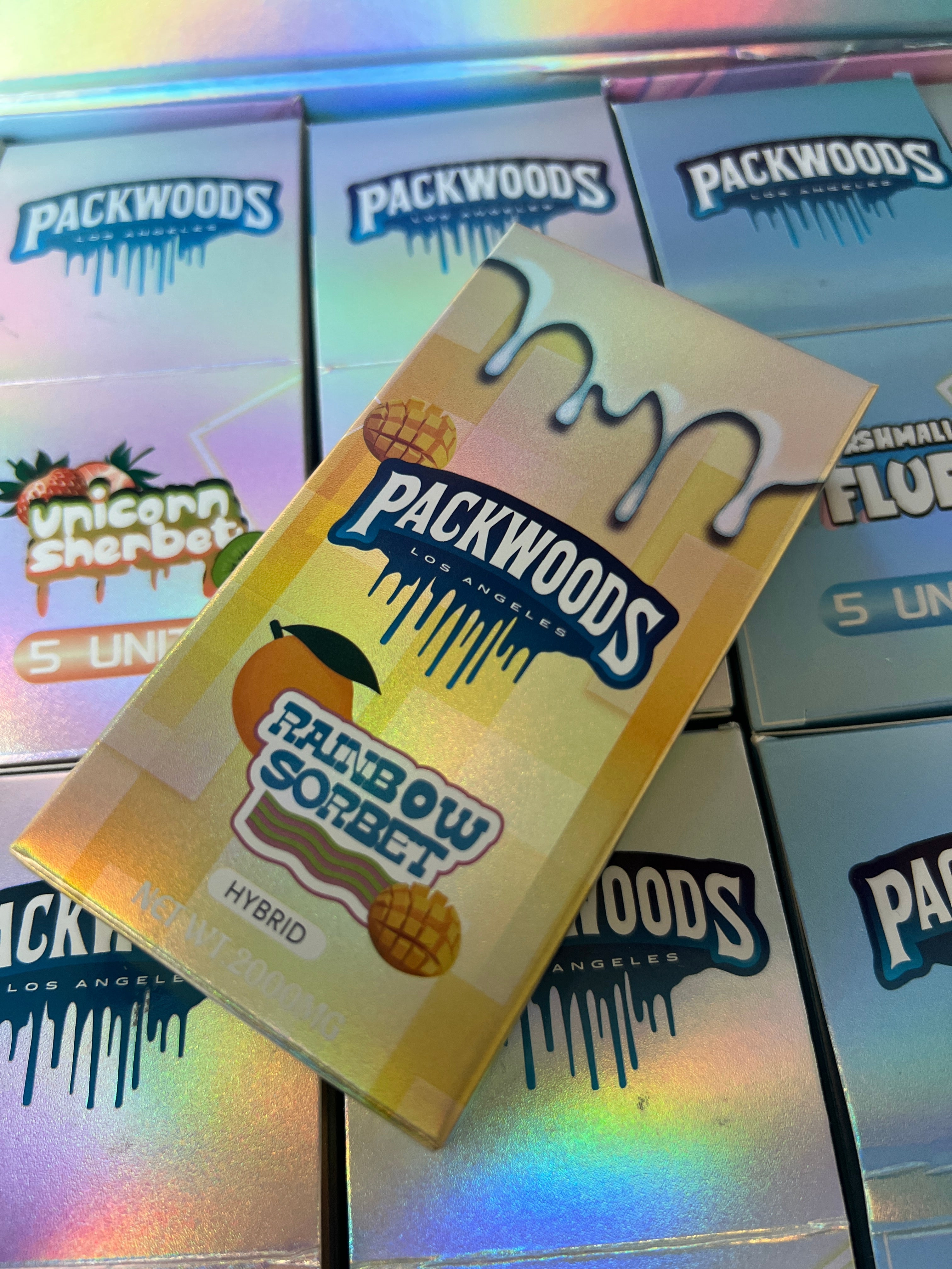 Packwoods LA Rainbow Sorbet Liquid Live Diamonds 2000mg Disposable - Royal Mist Nairobi