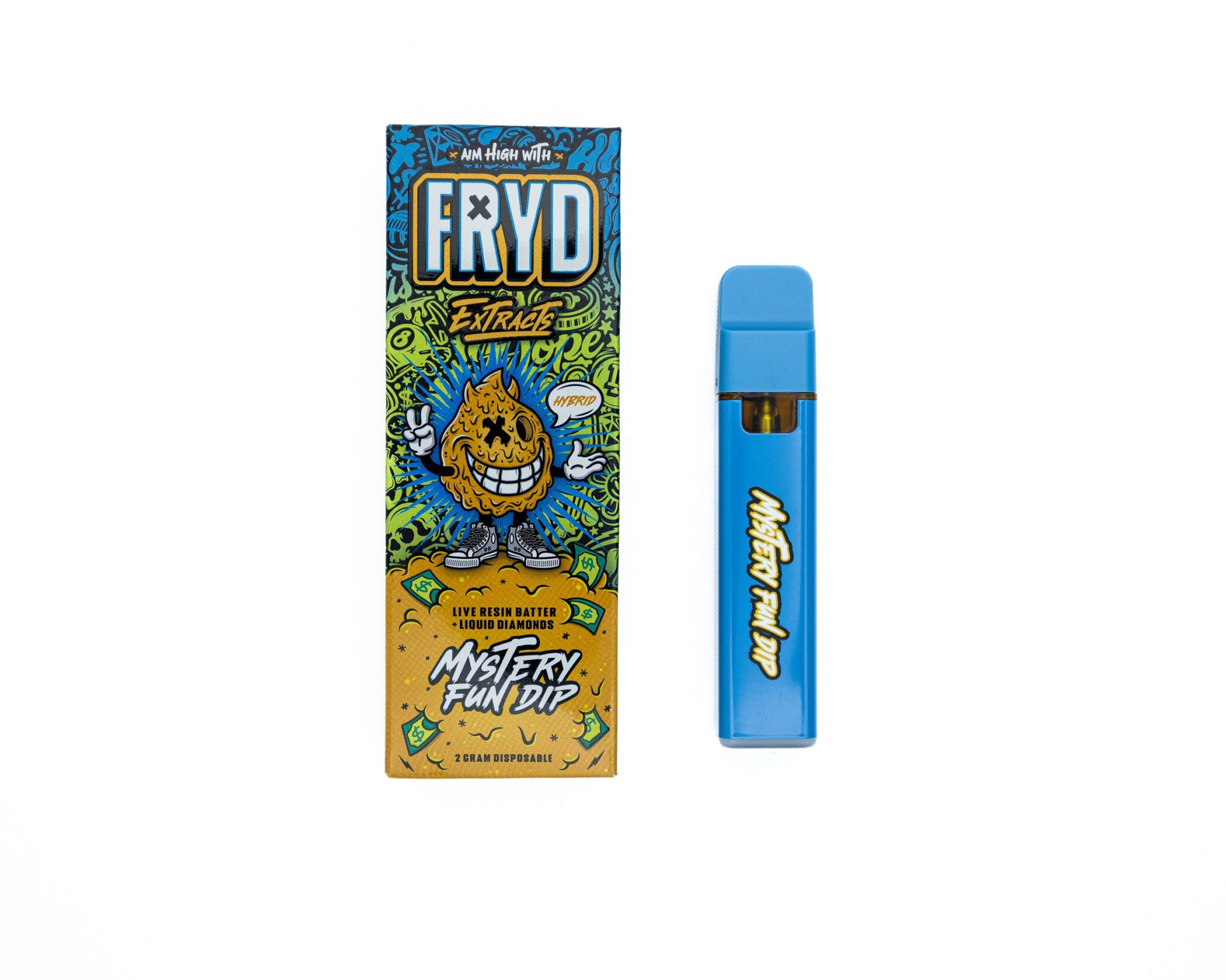 FRYD Extracts Mystery Fun Dip Live Resin Liquid Diamonds 2G Disposable - Royal Mist Nairobi