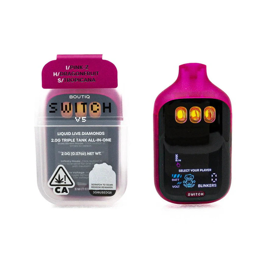 BOUTIQ Switch V5 Pink-Z x Dragonfruit x Tropicana Liquid Live Diamonds 2.0 - Royal Mist Nairobi