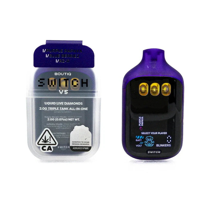 BOUTIQ Switch V5 Purple Papaya x Blue Berriez x RZ-11 Liquid Live Diamonds 2.0 - Royal Mist Nairobi