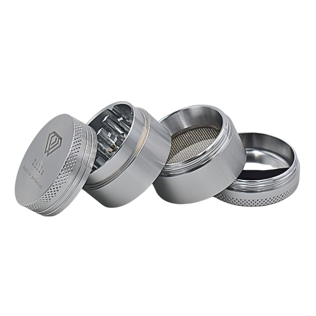 Zilla 40mm Pocket Grinder Silver – Aluminium Herb Grinder Kenya