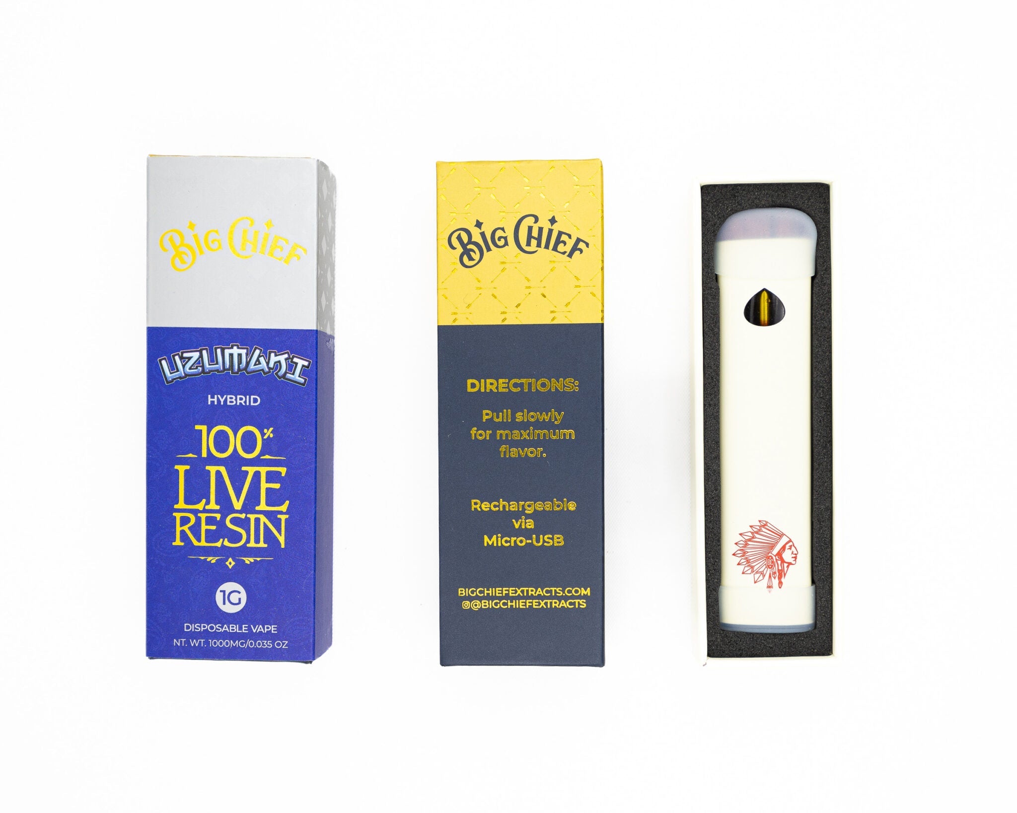 Big Chief Live Resin Uzumaki Hybrid 1000mg Disposable Vape Cart - Royal Mist Nairobi