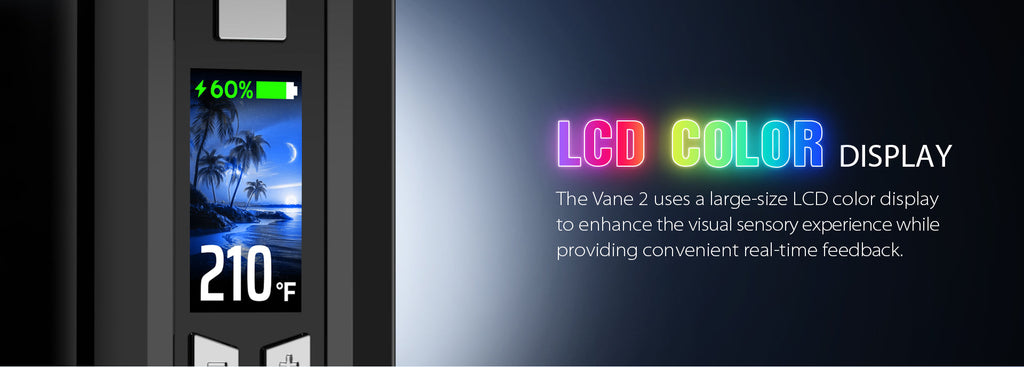 Yocan Vane 2 colour LCD temperature control 200F to 480F — Dry Herb Vaporizer Kenya | Royal Mist
