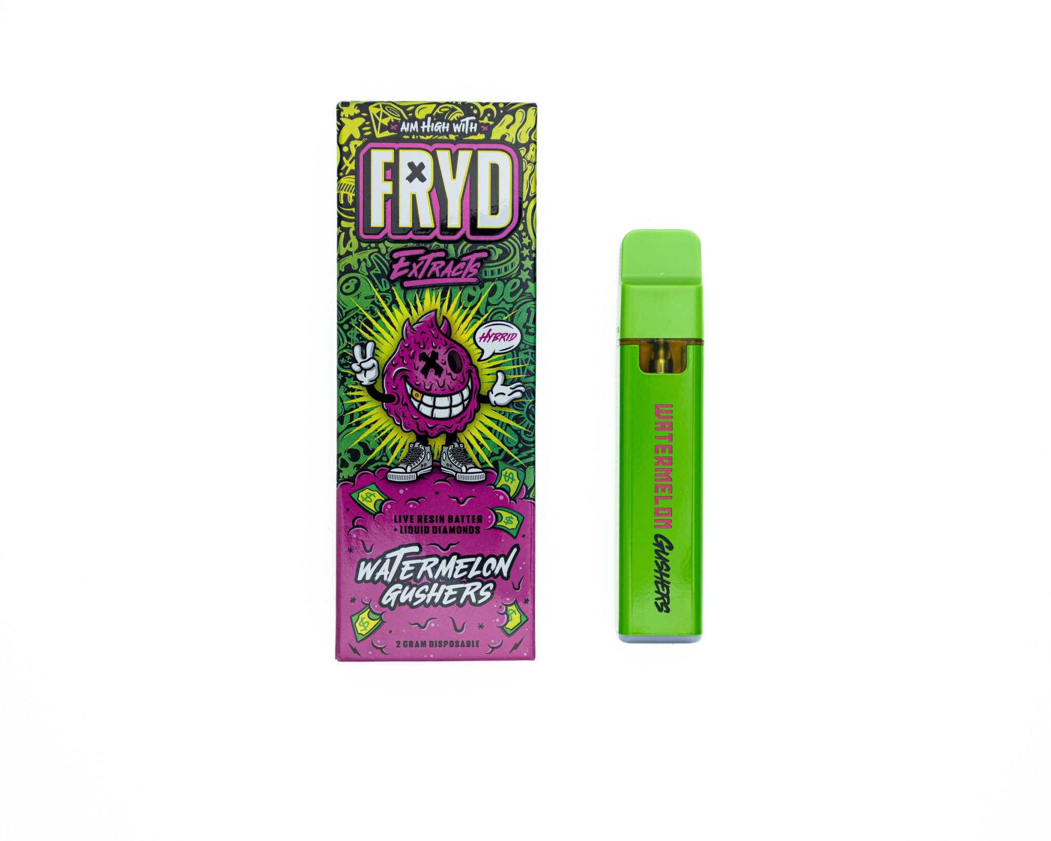 FRYD Extracts Watermelon Gushers Live Resin Liquid Diamonds 2G Disposable - Royal Mist Nairobi