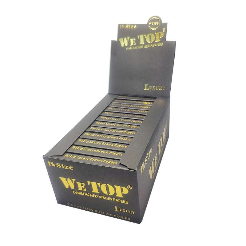 Wetop Luxury 1¼ Brown Papers filter tips booklet — Royal Mist Smoke Shop