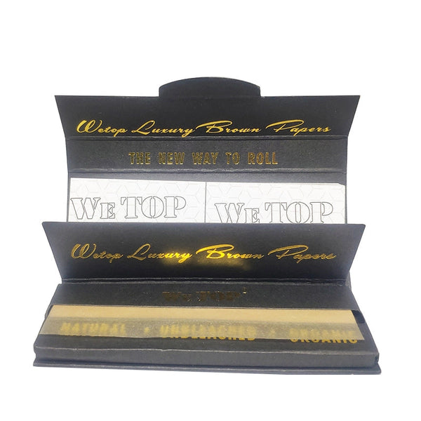 Wetop Luxury 1¼ Brown Rolling Papers with Filter Tips