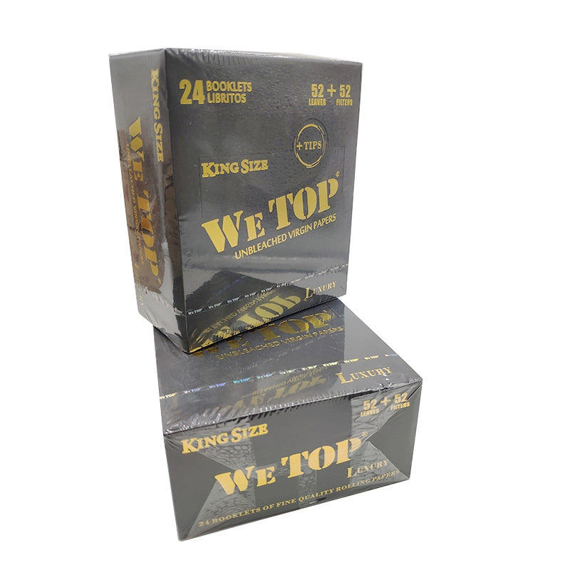 Wetop Luxury Kingsize Brown Rolling Papers full box — Royal Mist Kenya