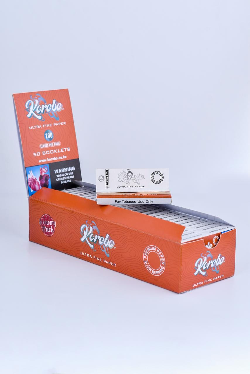 Korobo Brown Regular Size Rolling Papers 100 Leaves — Buy in Nairobi Kenya | Royal Mist