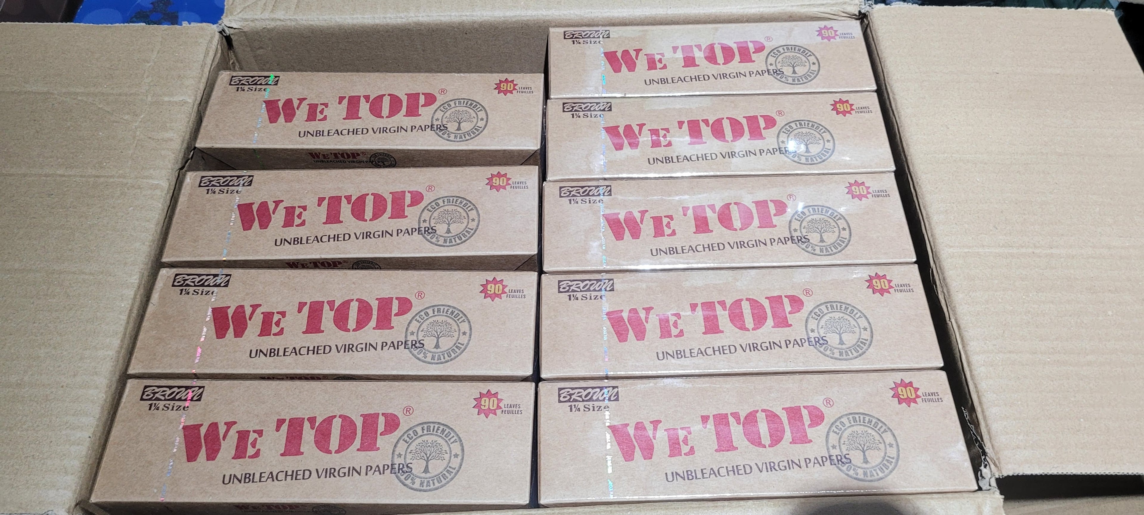 Wetop 1¼ Brown Rolling Papers full box bulk — Royal Mist Nairobi
