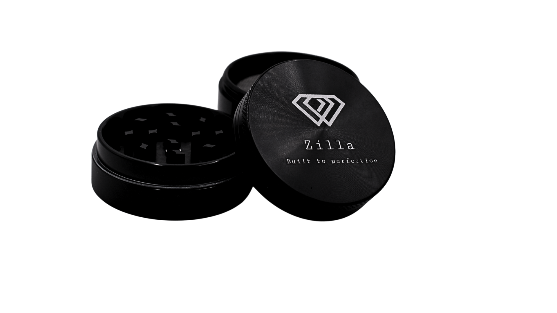 Zilla 50mm Herb Grinder Black – 4-Part Kief Catcher Aluminium Grinder Nairobi