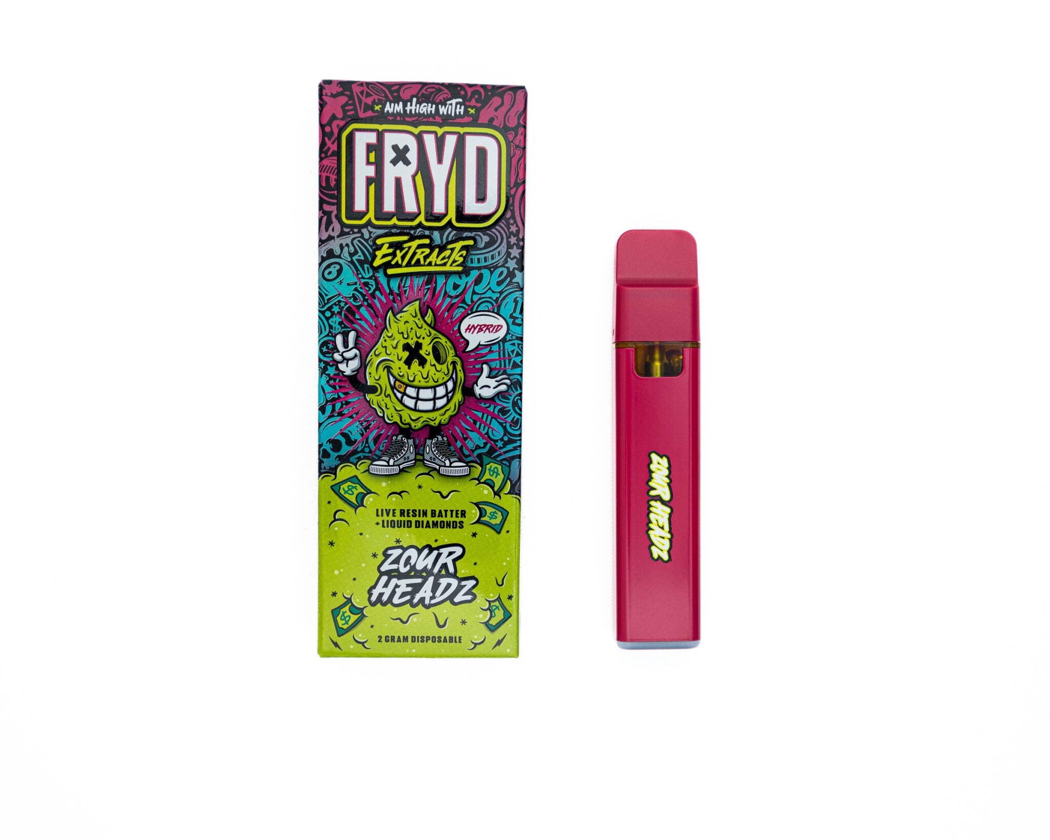 FRYD Extracts Zour Heads Live Resin Liquid Diamonds 2G Disposable - Royal Mist Nairobi