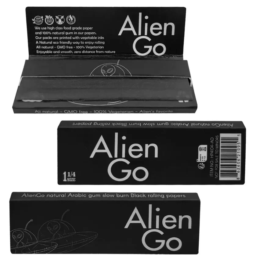Alien Go Black Rolling Papers Box Display — Nairobi Kenya Smoke Shop | Royal Mist