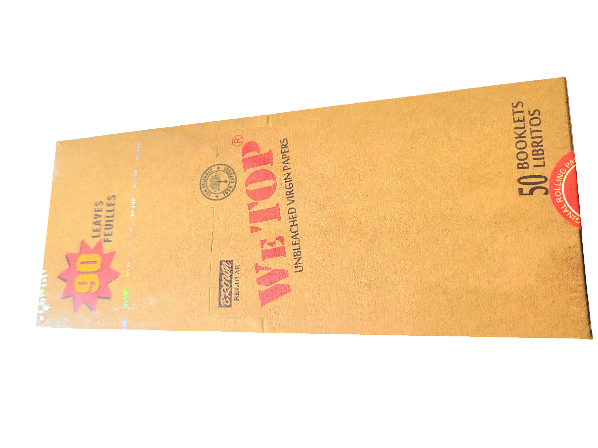 Wetop Brown Regular Rolling Papers booklet — Royal Mist Smoke Shop