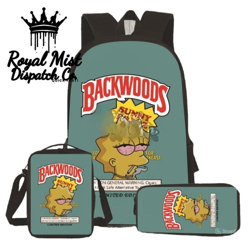 BACKWOODS Backpack Set 3Pcs Powder Green Royal Mist Nairobi Kenya