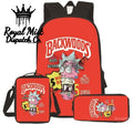 BACKWOODS Backpack Set 3Pcs Red Royal Mist Nairobi Kenya