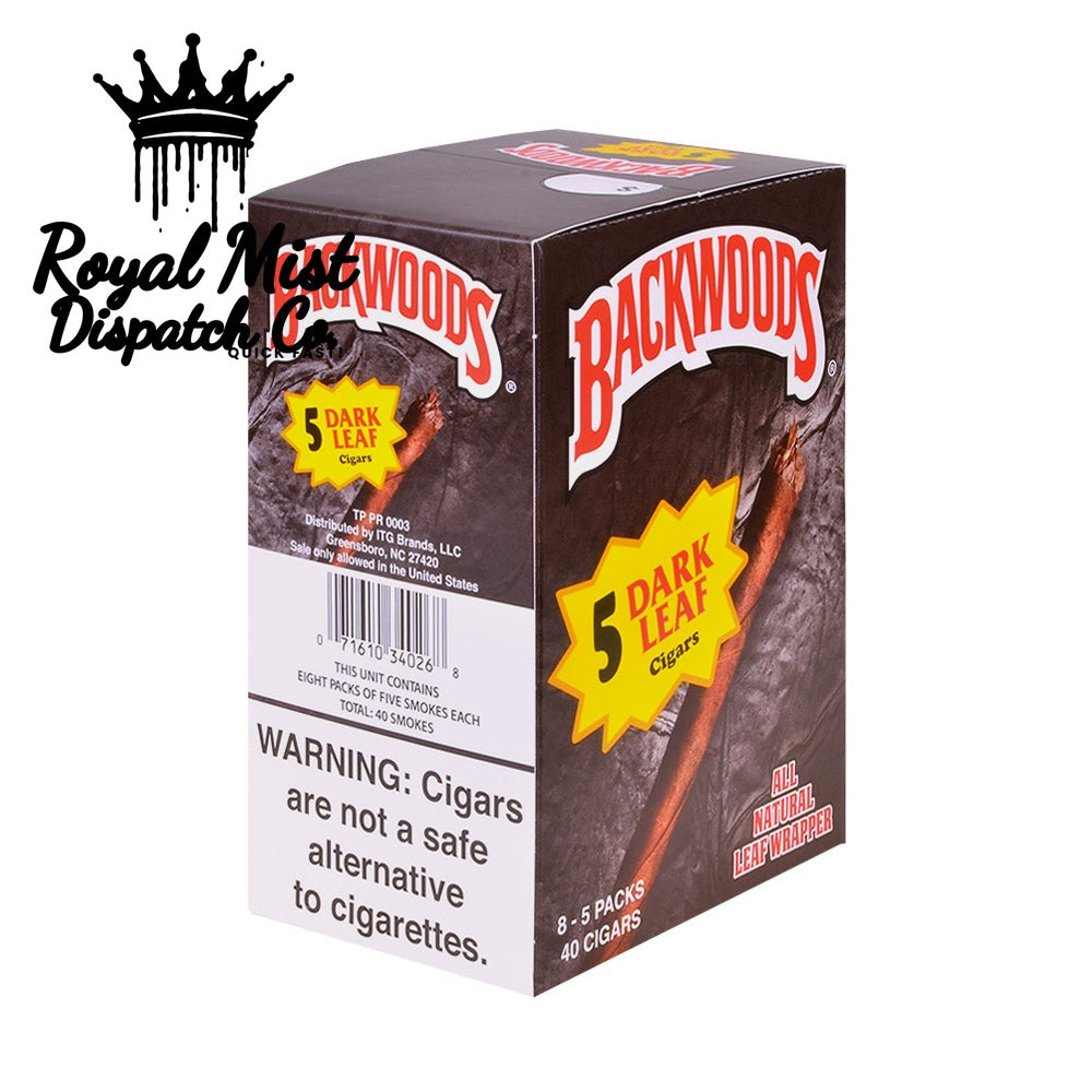 Backwoods Dark Leaf Cigars 5 Pack Royal Mist Nairobi Kenya 5