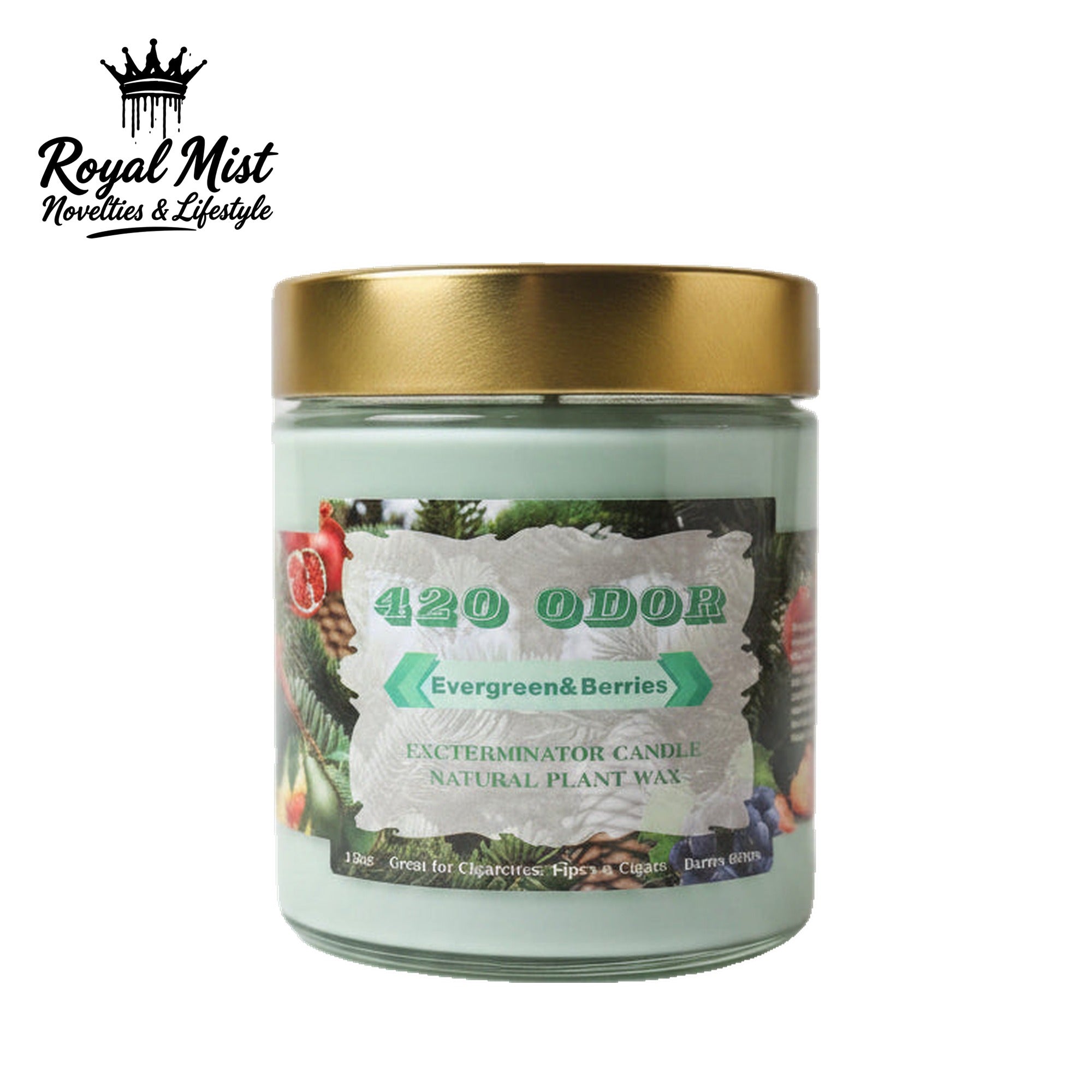 Bad Odour Exterminator Candle — Evergreen & Berries | Royal Mist Novelties & Lifestyle